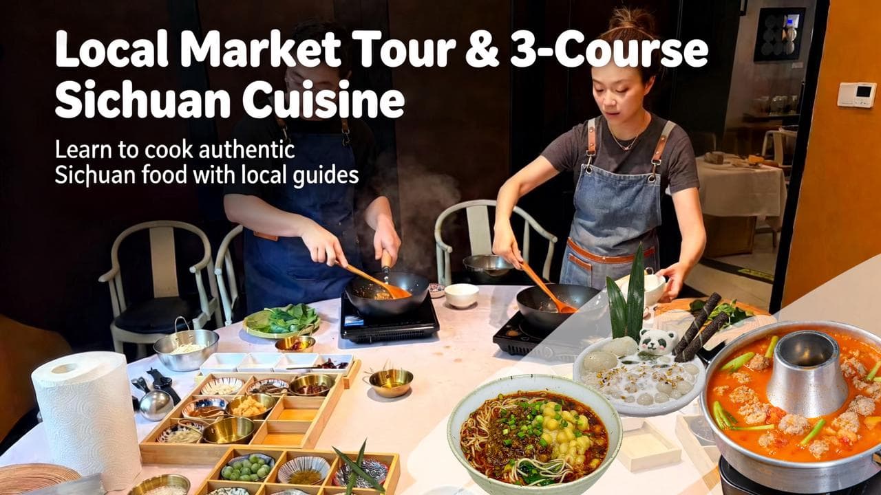 Chongqing Cooking Class:Authentic Sichuan Cuisine &amp;Market Visit 
